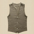 Men's Linen Vest and Cotton-Linen Sleeveless Jacket