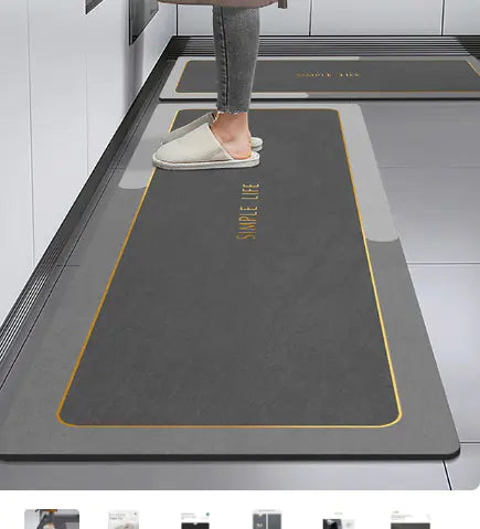 Modern Minimalist Absorbent Kitchen Mat for Home Use