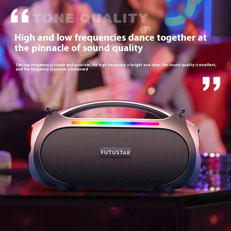 Camping Portable Waterproof 60W Wireless Bluetooth Extra Bass Colorful Light Audio