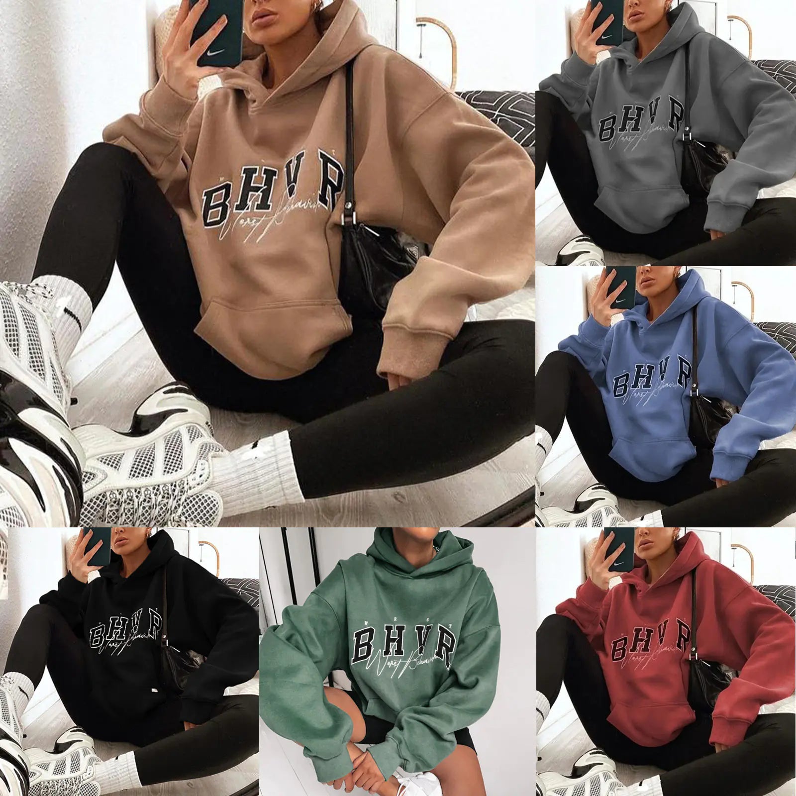 Warm Long-sleeved Plush Sweater with Game Letter Print