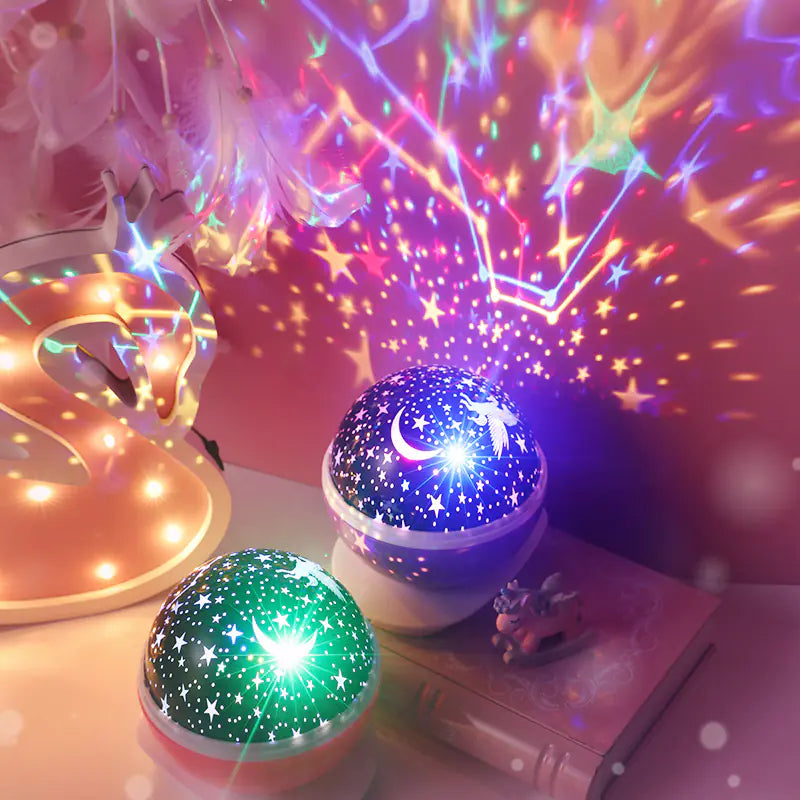 Colorful Star Projector Night Light for Room Decor