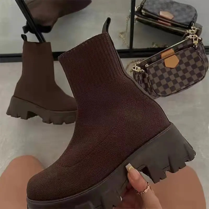 Plus Size Women's One-Step Socks Boots for Fall/Winter