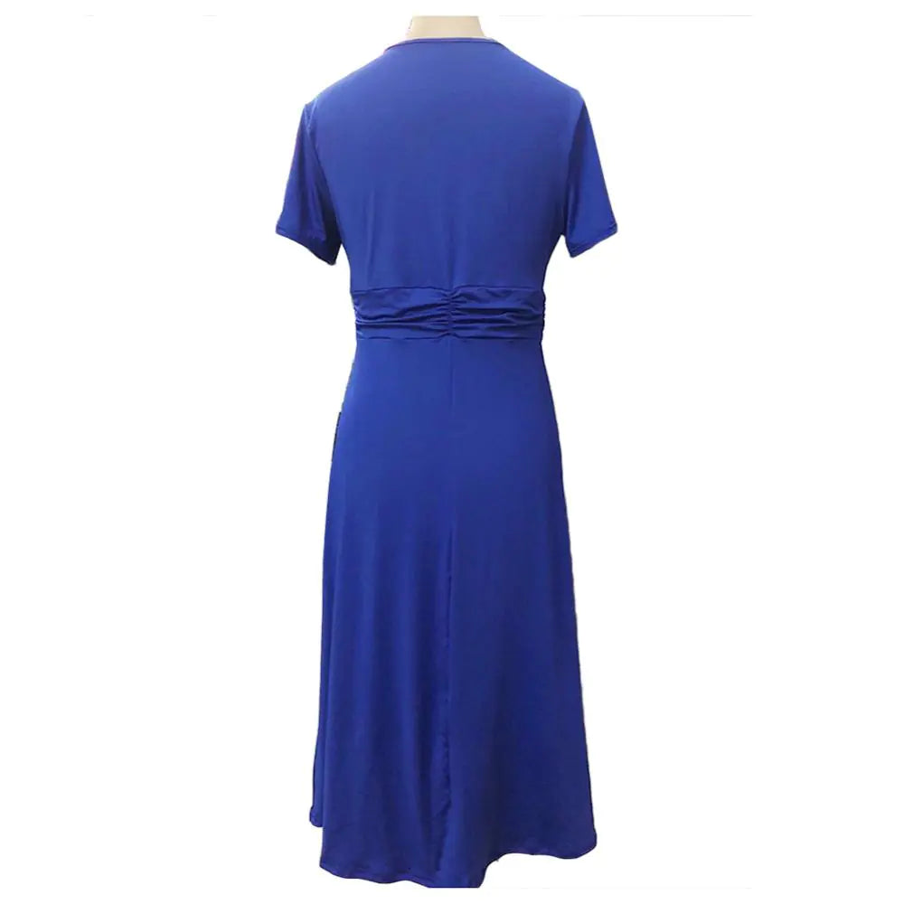 Asymmetrical Hemline V-Neck Evening Party Dress