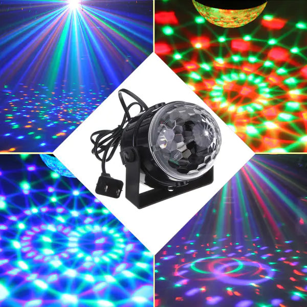 LED Sound-Controlled Crystal Magic Ball Light