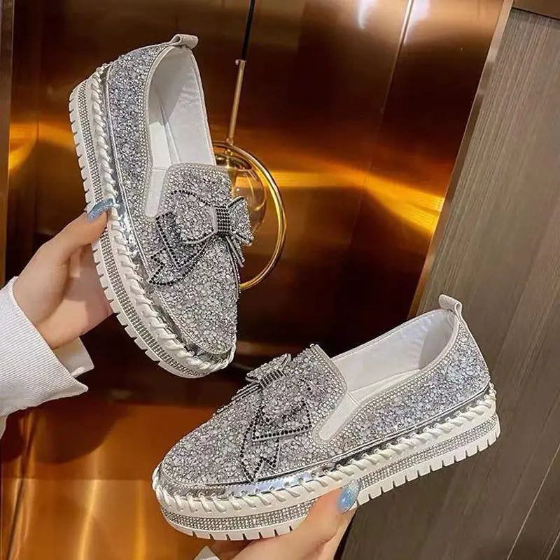 Luxury Sequin Butterfly Flats for Ladies - Casual Style