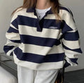Kawaii Pink Striped Oversize Tee for Women (One Piece)