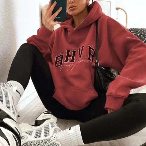 Warm Long-sleeved Plush Sweater with Game Letter Print