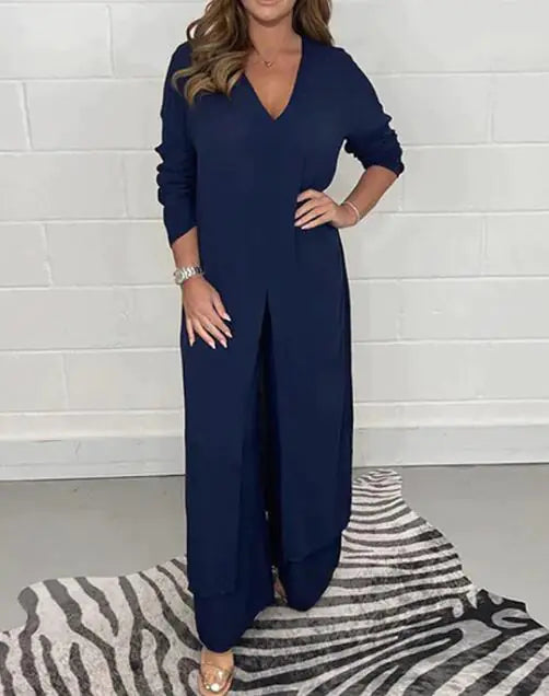 Lenka® Women's Two-Piece Set with Long Top and Pants