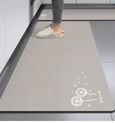 Modern Minimalist Absorbent Kitchen Mat for Home Use