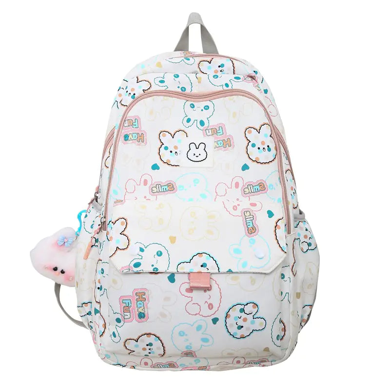 Cute Cartoon Print Women's Casual Backpack for School