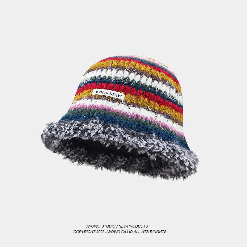 Handmade Retro Color Knitted Fisherman Hat