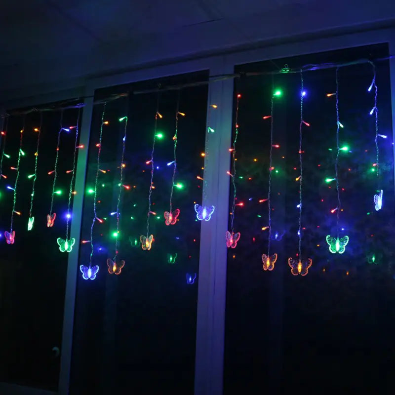 Butterfly Curtain Lights, LED Starry String Decor