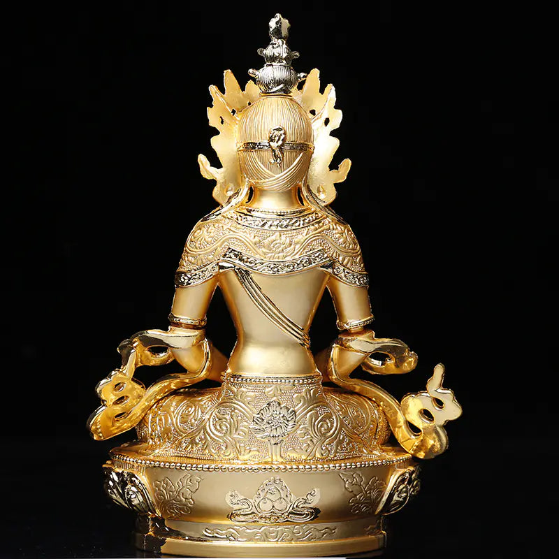 5-Inch Alloy Long Life Buddha Statue for Home Decor