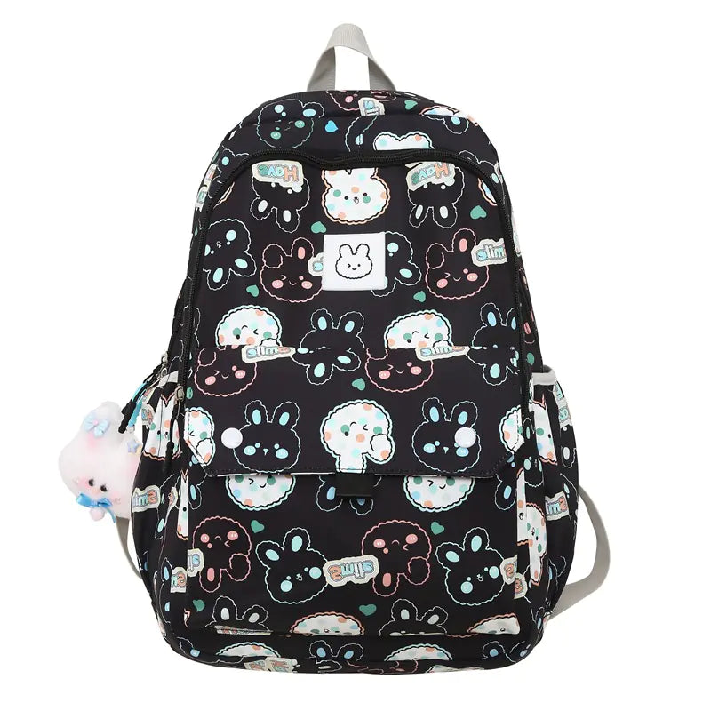 Cute Cartoon Print Women's Casual Backpack for School