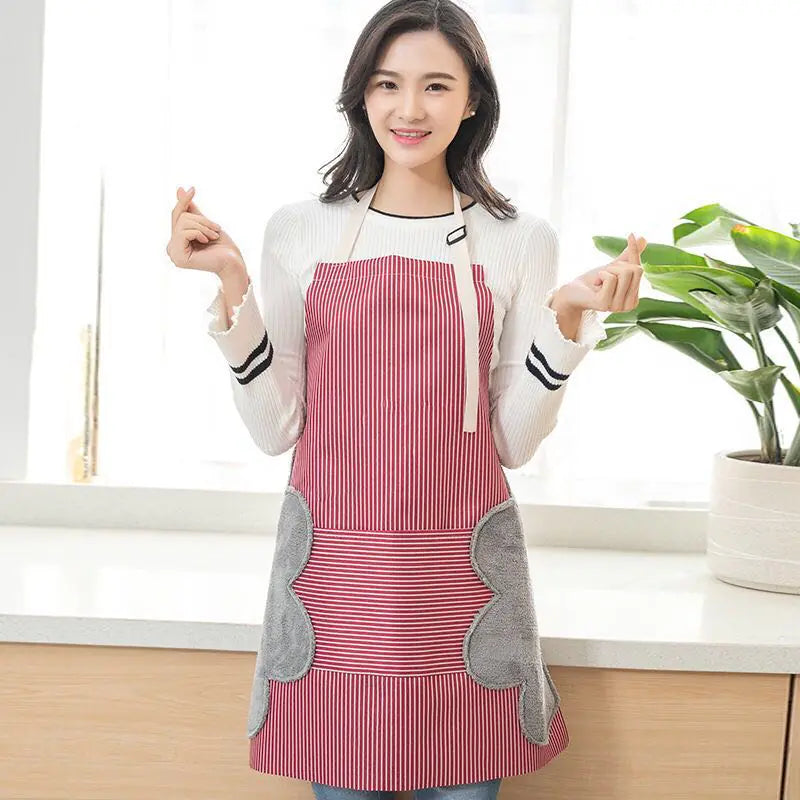 Fashionable Waterproof Reusable Apron for Kitchen