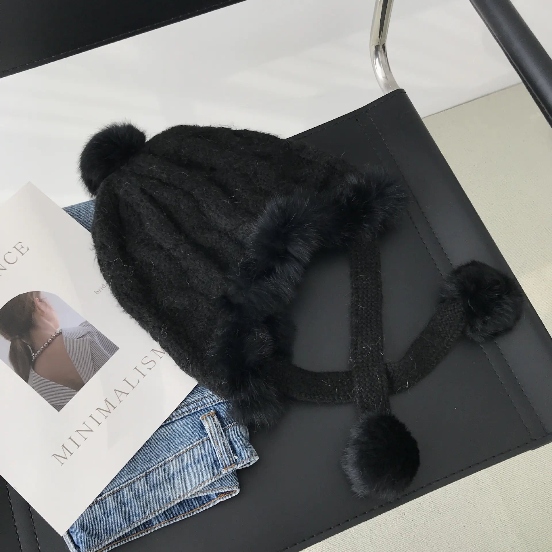 Gentle Fleece Rabbit Fur Lei Feng Hat