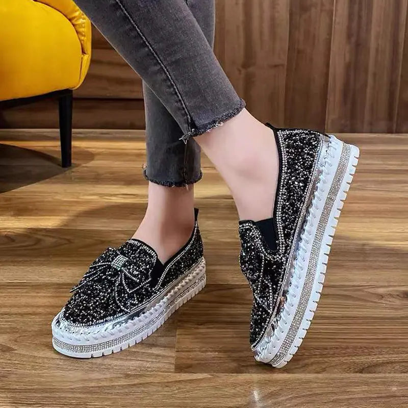Luxury Sequin Butterfly Flats for Ladies - Casual Style