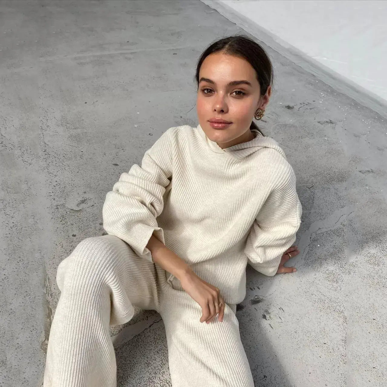 Women's Fashion Autumn Hooded Casual Sports Set