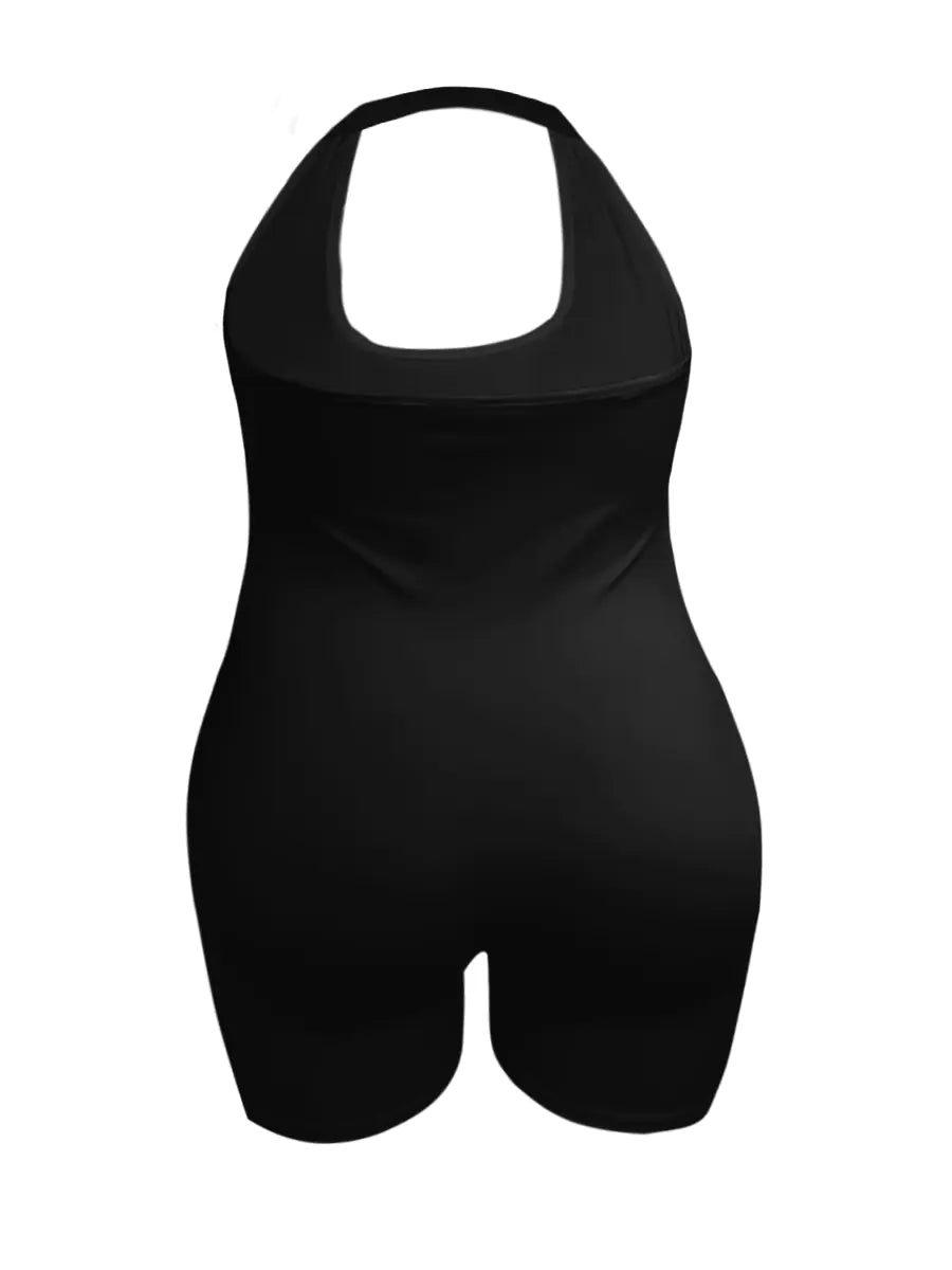 Plus Size Backless Cami Romper for Summer Women