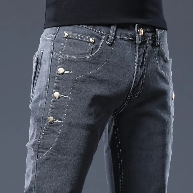 Men's Casual Slim Fit Stretch Pencil Jeans