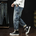 Men's Stretch Slim-Fitting Patchwork Casual Jeans