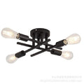 Vintage Black Iron Ceiling Light for Bedroom & Café