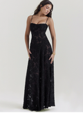 New Sexy Black Sheer Backless Dress Evening Gown