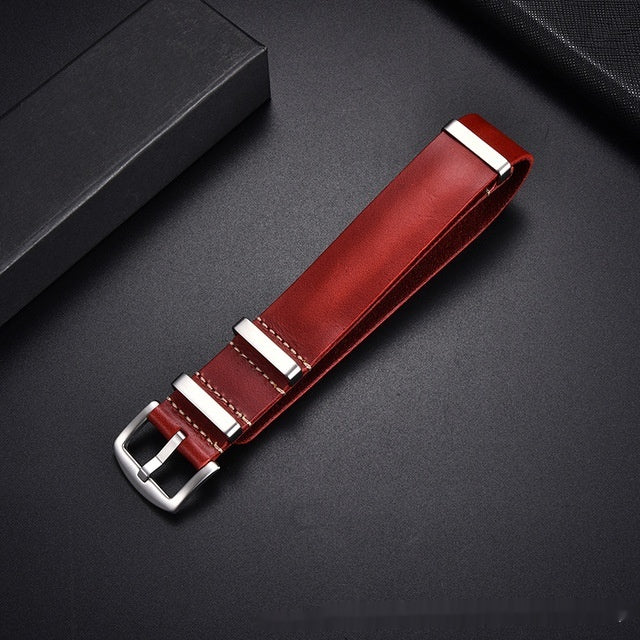 Retro Top Layer Cowhide Leather Watch Strap