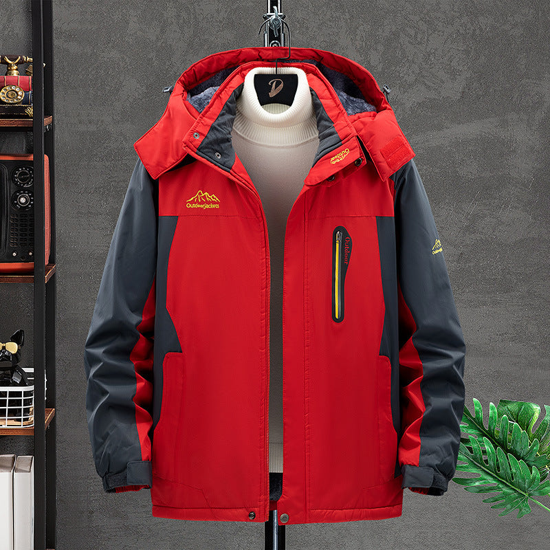 Thick Fleece Couples Outdoor Jacket for Winter Hiking