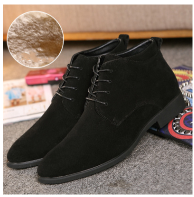 Men's Suede Low-Cut Winter Business Shoes, Breathable