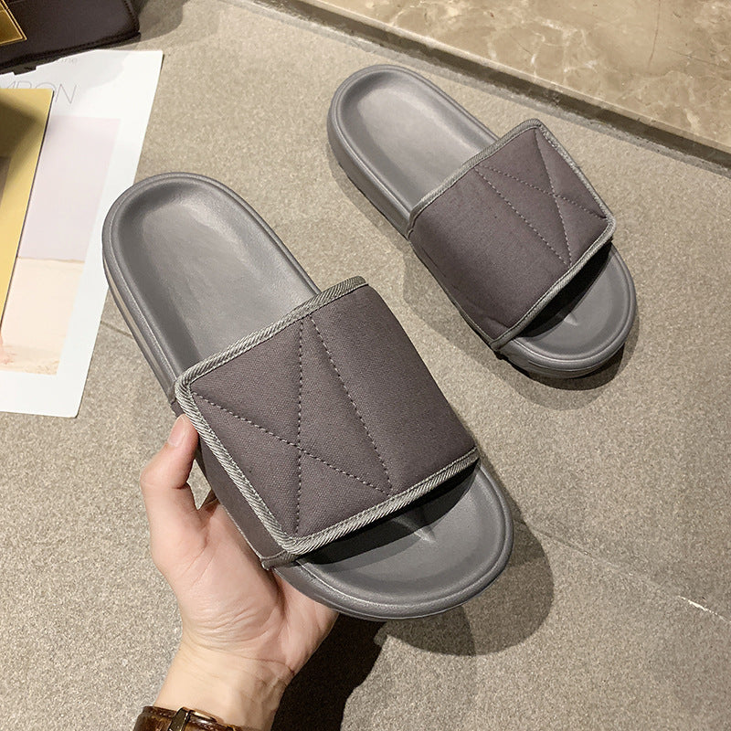 Adjustable Men's Summer Beach Platform Slippers