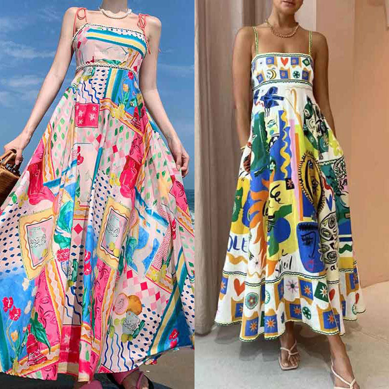 2023 Summer Women's Sleeveless High-Waist Dress