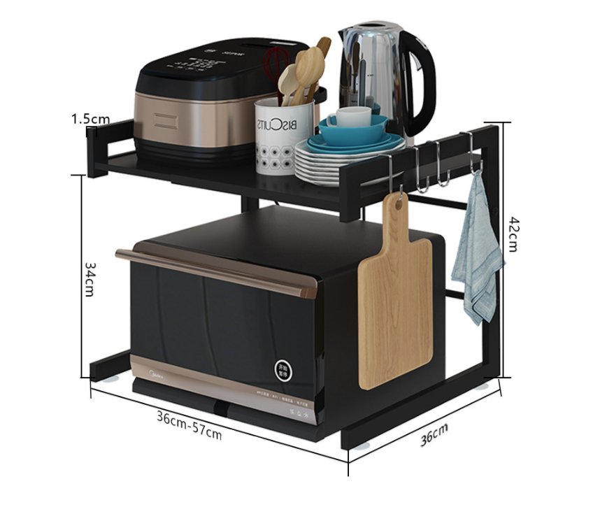 Retractable Kitchen Microwave Storage Rack
