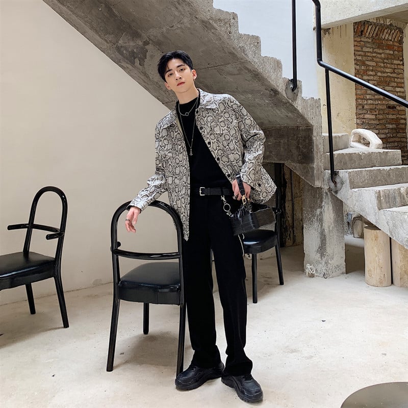 Handsome Men's Autumn Fashion Brand Personality Jacket