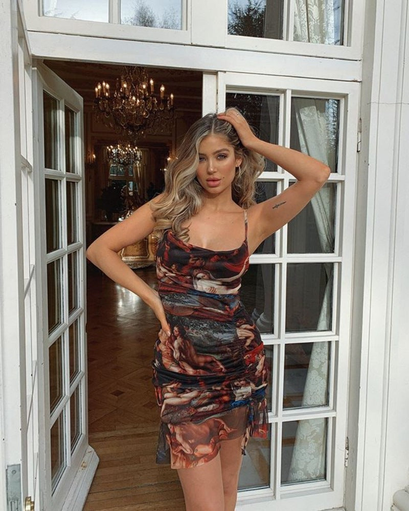 Sleeveless Pleated Bodycon Dress - Sexy and Chic