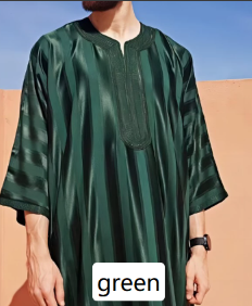 Men's White Loose Casual Muslim Arab Robe (One Piece)