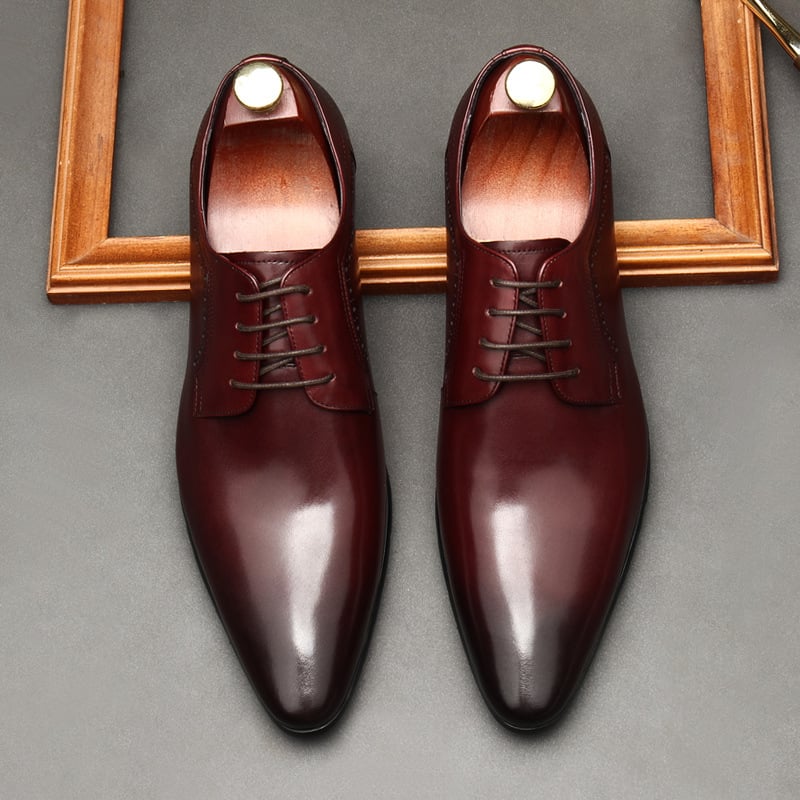 Men's Black Lace-up Formal Work Shoes