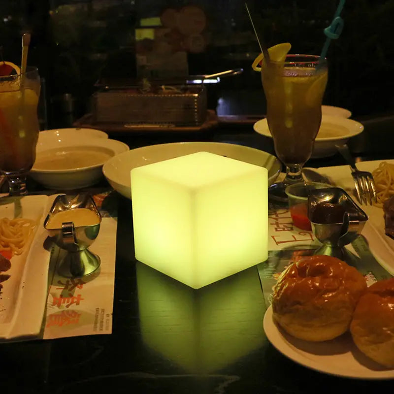 Rechargeable Cube LED Stool Table with Remote Control
