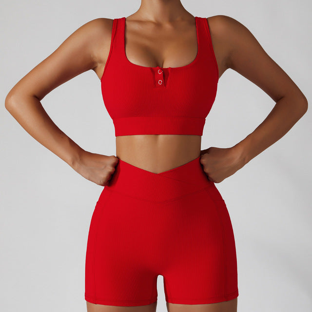 Women's Shockproof Push-Up Sports Bra