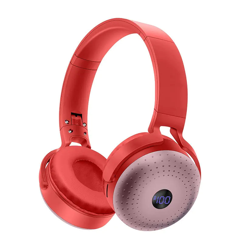 Wireless HiFi Stereo Headsets with Built-in Mic and Power Display