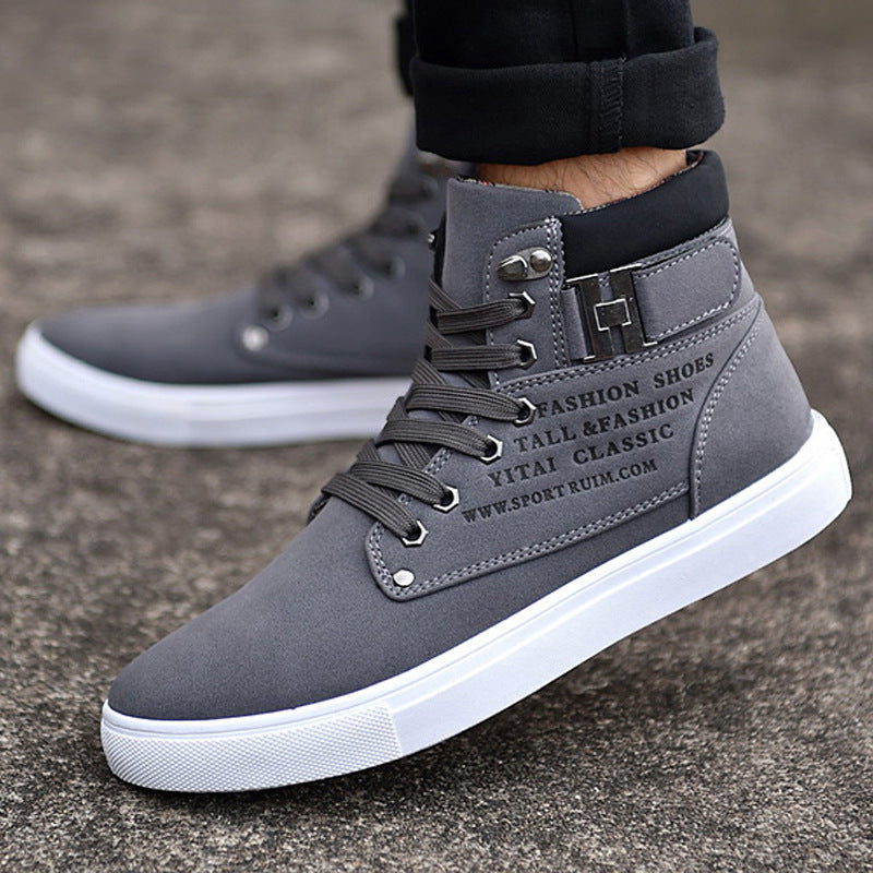 Men's Lace-up Flat Martin Boots