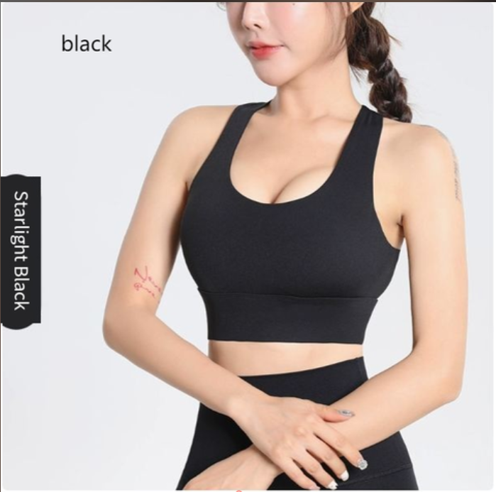 New Women's Nylon Sports Bra for Yoga and Fitness