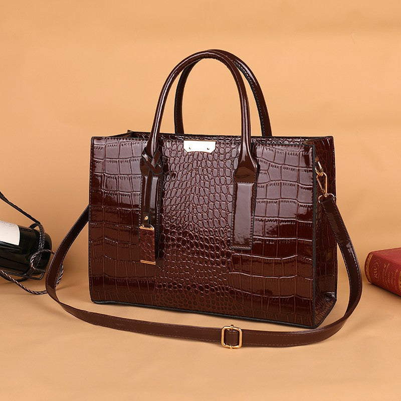 2024 New Women's Large Capacity Crocodile Tote Bag