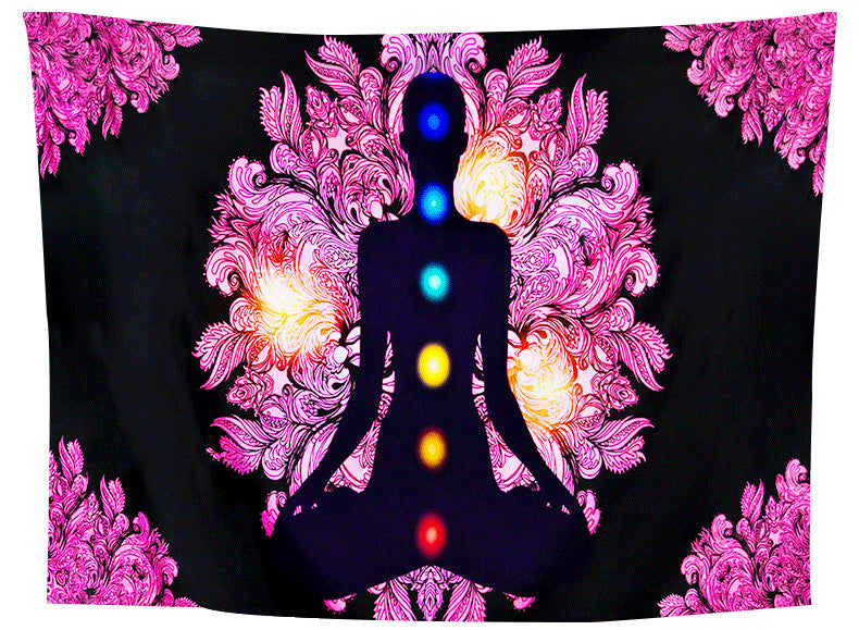 DIY Bohemian Mandala Skull Tapestry Home Decor