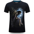 3D Short Sleeve T-Shirt for Men - Dark Angel Design