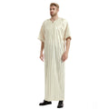 Men's Fashion Robe with Stripe Embroidery Design