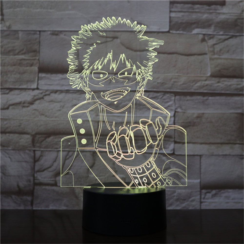 3D Colorful LED Night Light - My Hero Academia Figure