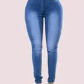 High-Rise Stretchy Blue Jeans for Everyday Comfort