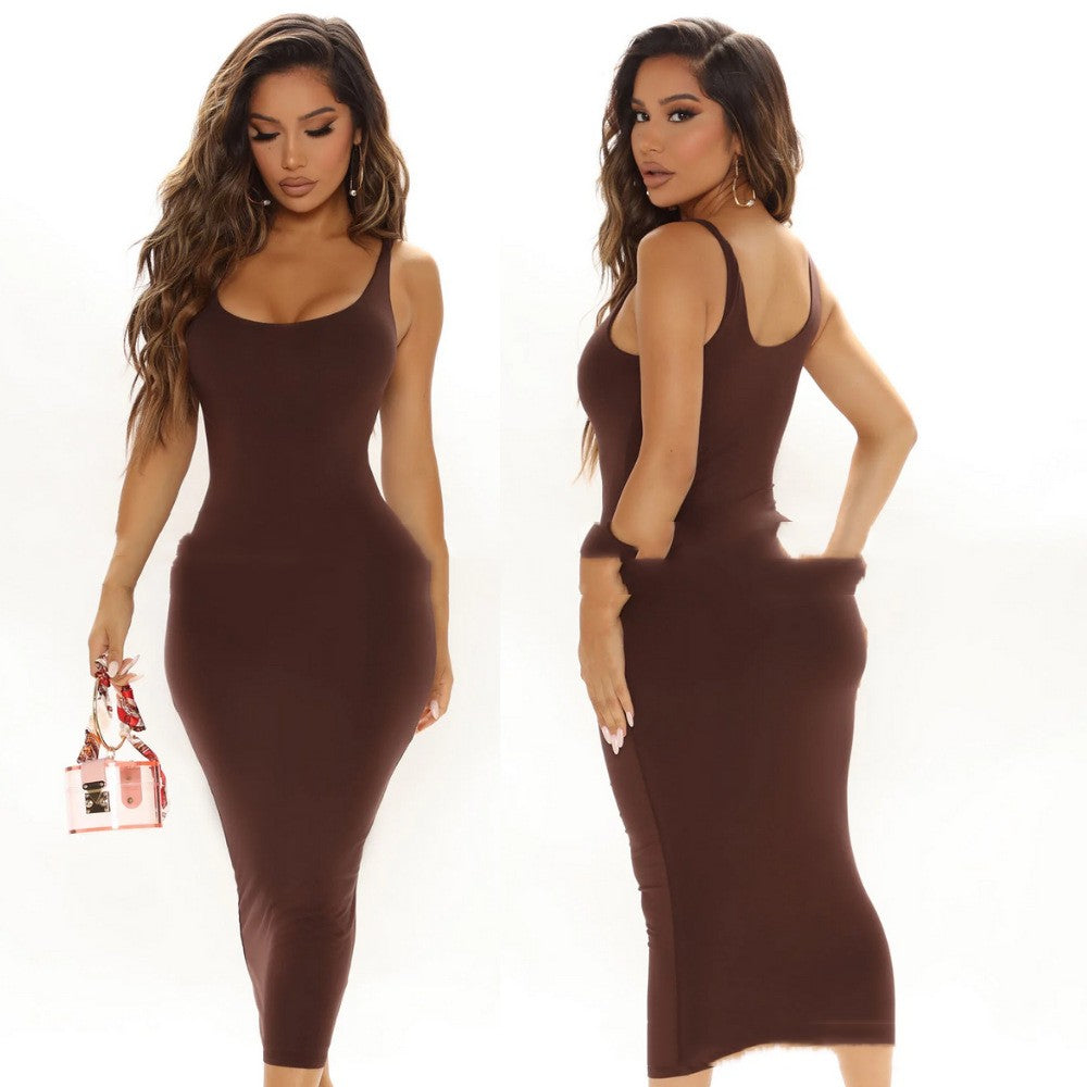 Large Size One-Piece Body Shaping Dress for Women
