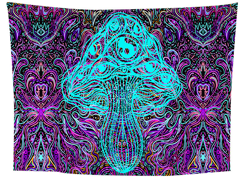 DIY Bohemian Mandala Skull Tapestry Home Decor